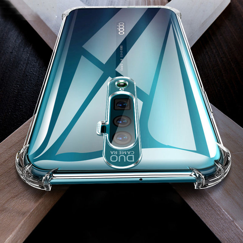 airbag transparent protective case for oppo reno 2 2f 2z 10x zoom ace x2 pro Shockproof silicone phone cover on oppo reno2 coque ► Photo 1/6