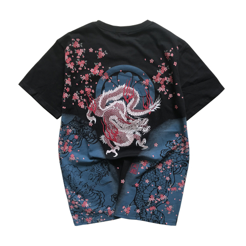 2022 New Arrival Animal Tshirt Brand Clothing Hot Sale T Shirt Men Goods Embroidery With Short Carp Tattoo O-neck Cotton Casual  ► Photo 1/6