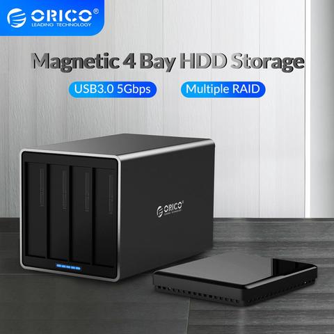 ORICO NS Series 4 Bay 3.5 inch USB3.0 with RAID HDD Docking Station 78W Power Adapter 5Gbps HDD Enclosure Support 64TB HDD Case ► Photo 1/6