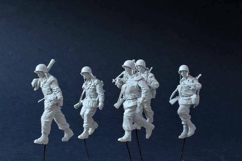 1:35 Resin Figure Model Kit Unassambled  Unpainted //1038(5 figures) ► Photo 1/2