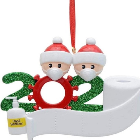 2022 DIY Quarantine Christmas Quarantine Decoration Santa Claus Quarantine Hanging Pendants 2022 Santa Claus Ornament ► Photo 1/6