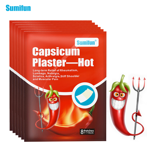 Sumifun 8/24Pcs Hot Pepper Capsicum Plaster Pain Relief Plaster Back/Neck/Shoulder Chinese Herbal Medical Joint Arthritis Patch ► Photo 1/6