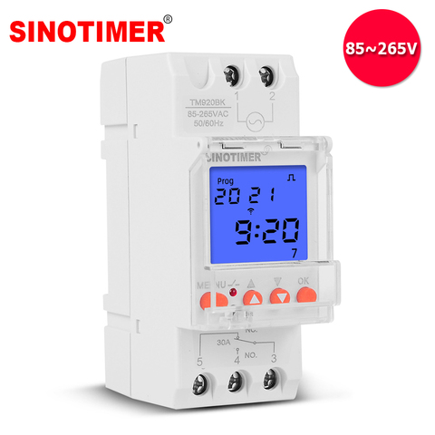 AC 85V to 265V Power Input Multifunction Timer Controller 30A with 10 Times Holidays Timer Setting ► Photo 1/6