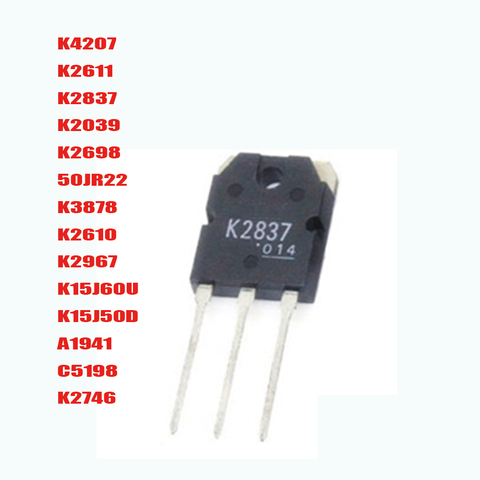 1pcs K4207 K2611 2SK2611 K2837 2SK2837 K2039 50JR22 GT50JR22 2SK2698 K2698 K1488 K2967 K3878 K15J60U K15J50D A1941 C5198 K2746 ► Photo 1/2