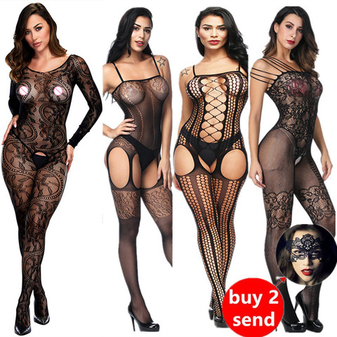 Sexy Shapers for women Open crotch fetish Bodystocking erotic Lingerie porno babydoll Crotchless body suit underwear costumes ► Photo 1/6