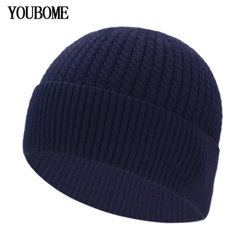 Skullies Beanies Men Winter Hats For Men Knitted Hat Women Male Gorro Warm Balaclava Bonnet Female Winter Beanie Hat Winter Cap ► Photo 1/6