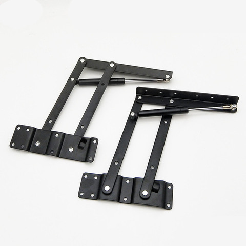 2Pcs Heavy duty table lift Up top folding Spring support hinge lifting frame For Coffee Tea Table Furniture Mechanism Hardware ► Photo 1/6