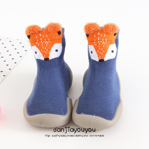 Toddler Baby Socks With Rubber Soles Cartoon Non-slip Fox Tiger Thickening Shoes Kids Floor Socks Baby Slippers Cute Shoes ► Photo 1/6