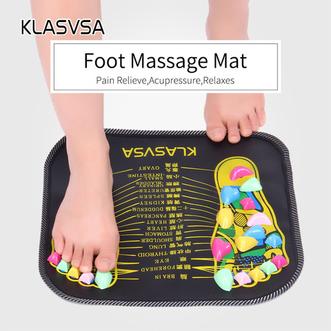 KLASVSA Reflexology Walk Stone Foot Leg Pain Relieve Relief Walk Massager Mat Health Care Acupressure Mat Pad massageador ► Photo 1/6