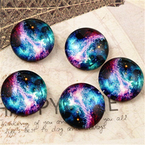 Hot Sale 20pcs 12mm Handmade Photo Glass Cabochons (Nebula)  (E2-13) ► Photo 1/1