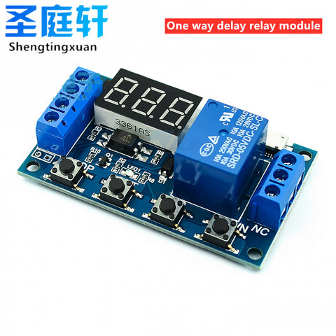 DC 6-30V Support Micro USB 5V LED Display Automation Cycle Delay Timer Control Off Switch Delay Time Relay 6V 9V 12V 24V ► Photo 1/5