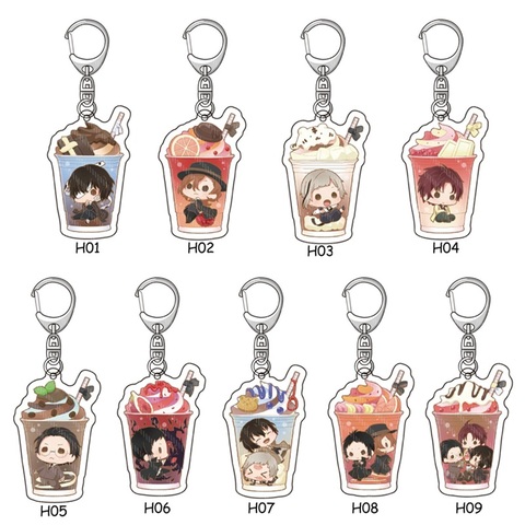 Bungo Stray Dogs Keychain Double Sided Key Chain Acrylic Pendant Anime Accessories ► Photo 1/4