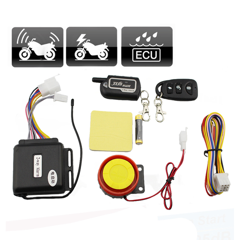 Two Way Motorcycle Alarm System Scooter Vibration Alarm Remote Control Engine Start Anti-theft Security System 12v ► Photo 1/6