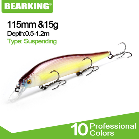 11.5cm 15g Bearking 2022 New Arrival Hot Sale Minnow Hard Fishing Lure Bait hot Fishing Tackle Artificial Lures Bait ► Photo 1/6