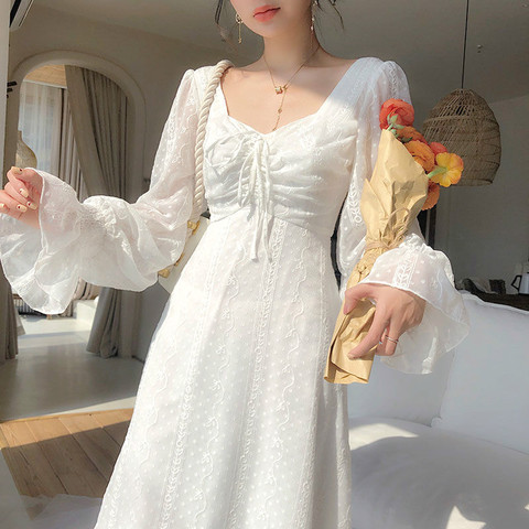 Vintage Fairy Dress Women Elegant Designer Chiffon Dress Long Sleeve French Party Midi Dress Casual Women's Clothing Autumn 2022 ► Photo 1/6