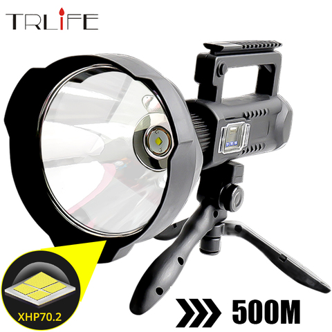 TRLIFE Super Long-range Flashlight Brightest XHP70.2/XHP50 LED Torch 7200mAh Portable Searchlight with Bracket USB Spotlight ► Photo 1/6