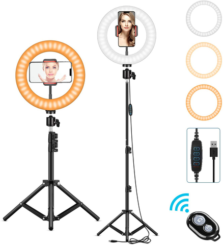 LED Photography Fill Lighting with Tripod Stand Camera Photo Studio Circle Led Selfie Ring Light Phone Lamp Video TikTok Youtube ► Photo 1/6