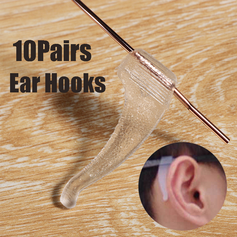 10 Pairs Anti Slip Silicone Glasses Ear Hooks For Kids Adults Glasses Grip  Sports Temple Holder Tips Soft Ear Hook Eyeswear HOT ► Photo 1/6