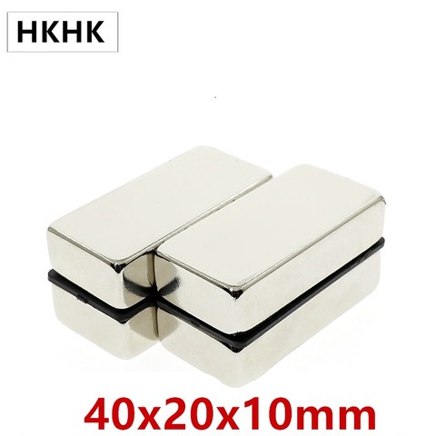 1-10pcs 40x20x10 mm Super Strong Sheet Rare Earth Magnet Thickness 10mm Block Rectangular Neodymium Magnets 40mm x 20mm x 10mm ► Photo 1/6