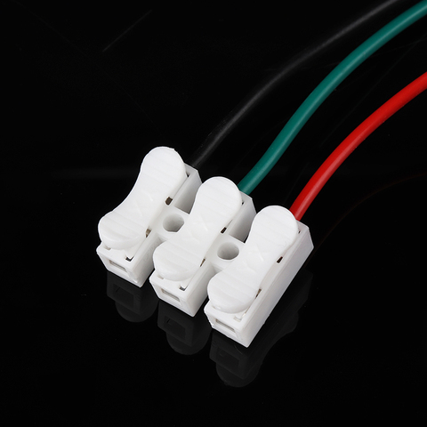 10Pcs 3p Spring Connector Wire with No Welding No Screws Quick Connector Cable Clamp Terminal Block 3 Way Easy For LED Strip ► Photo 1/6