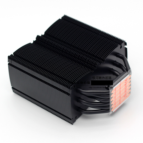 KOOLASON 650g Black 6 copper heat pipe desktop PC CPU fanless radiator silent Mute For Intel AMD ► Photo 1/5