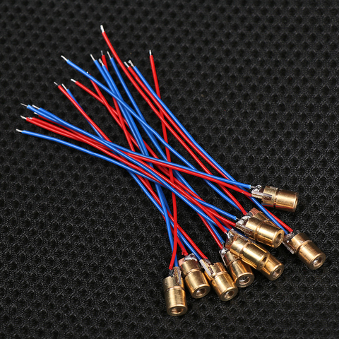 1/3/5/10Pcs 650nm 6mm 3/5V 5 Million Watt Red Sight Copper Head Adjustable Mini Laser Line Point Diode Module Workshop Equipment ► Photo 1/6