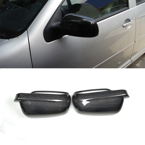 Carbon Fiber Pattern ABS Side Rear View Mirror Cover Replacement for Bora Golf 4 IV MK4 1998-2009 ► Photo 1/6