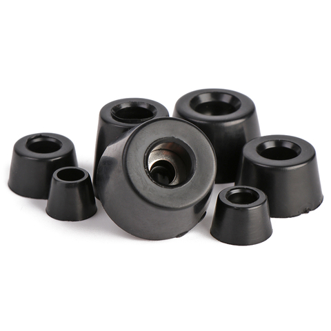 8pcs Black Speaker Cabinet Furniture Chair Table Box Conical Rubber Foot Pad Stand Shock Absorber Skid Resistance Parts Legs ► Photo 1/6