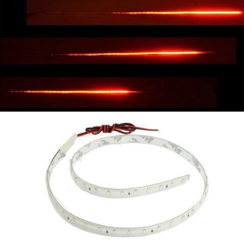 2X Cold Red 30cm 12' Car Truck Knight Rider LED Strobe Flash Soft Strip Light ► Photo 1/6