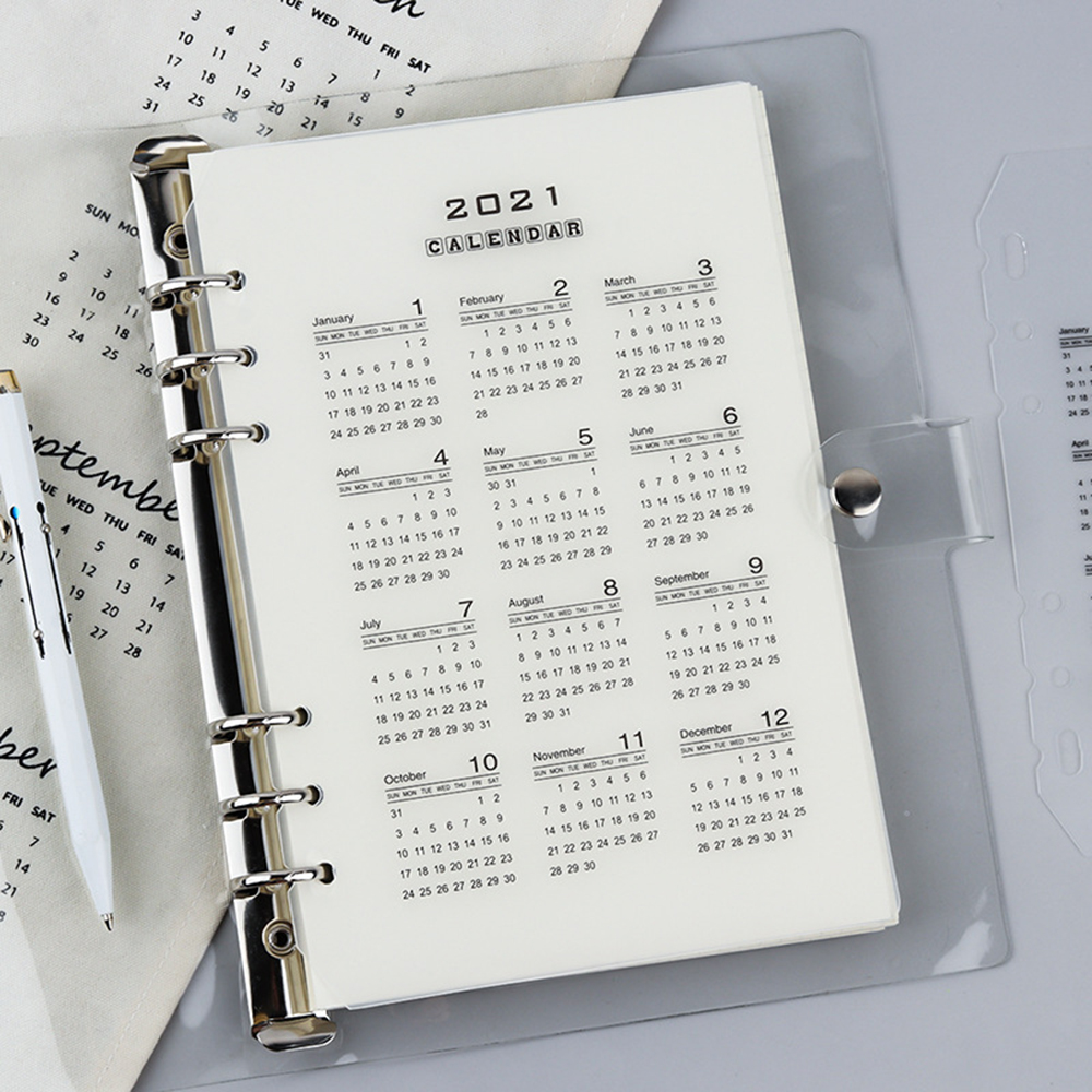6 Holes Diary Divider for Notebook Index Paper Agenda Planner Separator Page 