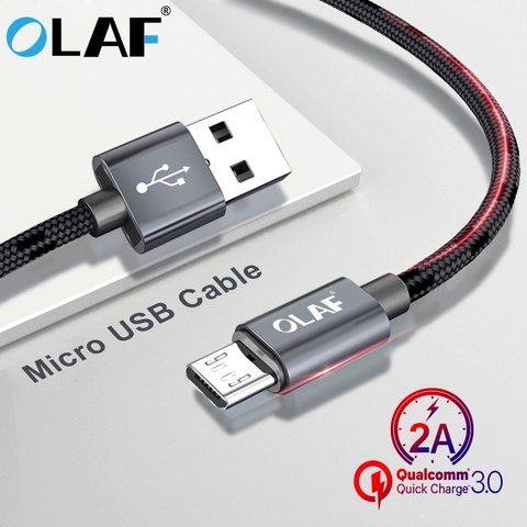 OLAF Micro USB Cable 2.4A Fast Data Sync Charging Cable For Samsung A7 2022 Huawei Xiaomi Andriod Microusb Mobile Phone Cables ► Photo 1/6