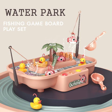 Children's Magnetic Fishing Toy Music Electric Circulation Fishing Duck Fishing Platform Water Play Game Toys for Kids Gift ► Photo 1/6