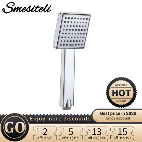 Smesiteli Hot Sale Bathroom High Pressure Shower Head Chrome Square Rainfall Handheld Shower Head Water Saving Sprayer ► Photo 1/5