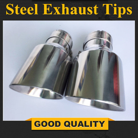 1PCS Inlet (54mm) Outlet (89mm)  stainless steel  Exhaust Tip/Muffler pipe For B MW B ENZ A UDI V W Car Accessories ► Photo 1/6