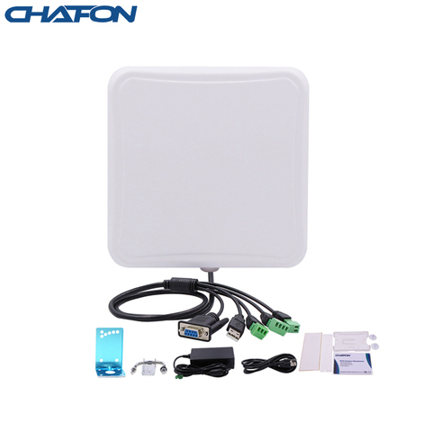 CHAFON 6m small integrated reader uhf rfid USB RS232 WG26 RELAY IP66 built-in 6dbi antenna free SDK for car parking management ► Photo 1/6