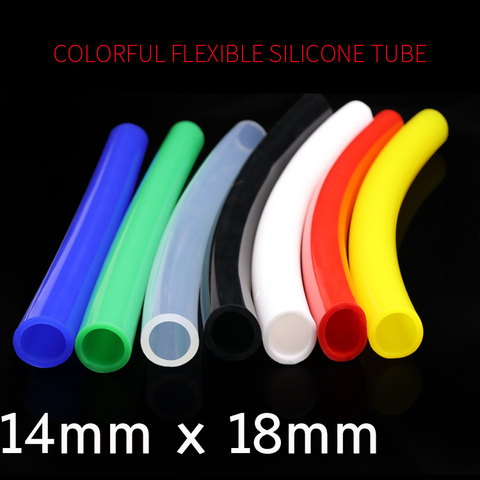 Colorful Flexible Silicone Tube ID 14mm x 18mm OD Food Grade Non-toxic Drink Water Rubber Hose Milk Beer Soft Pipe Connector ► Photo 1/2