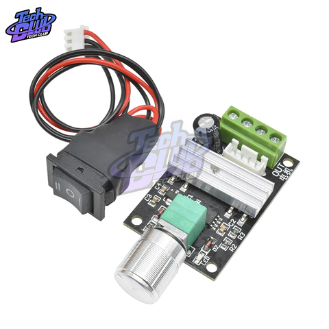 12V 24V 28V  80W PWM Adjustable Reversible DC Motor Speed Regulator DC speed controller Swith 3A  Dimming Dimmer Switch Governor ► Photo 1/6