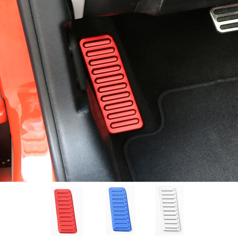 MOPAI Aluminium Car Interior Left Foot Rest Pedal Decoration Frame Stickers for Ford Mustang 2015 Up Car Styling ► Photo 1/6