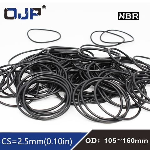 1PC Rubber Ring Black NBR Sealing O Ring OD105/110/120/145/160*2.5mm Sealing O-Ring Seal Nitrile Gasket Rings Oil Resistance ► Photo 1/6