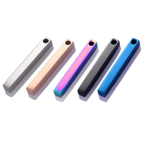 5Pcs Stainless Steel  Both Sides Mirror Polish Rectangle Bar Pendant Blank Stamping Charm for Jewelry Making Wholesale ► Photo 1/4
