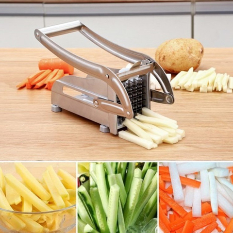 Stainless Steel Home French Fries Potato Chips Strip Slicer Cutter Chopper Chips Machine Making Tool Potato Cut Fries ► Photo 1/6