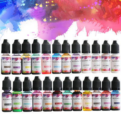24 Colors Set colorful Epoxy Resin Pigment for DIY Crafts Liquid Colorant Dye Ink Diffusion Resin Jewelry Making for resin ► Photo 1/6