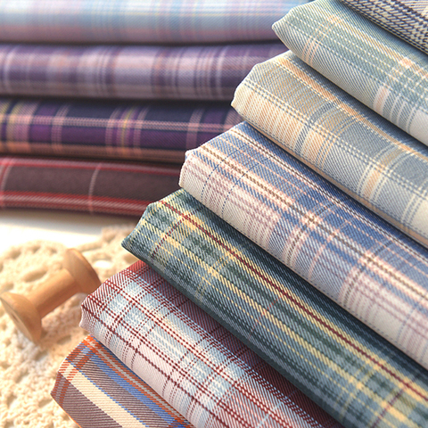 145x50cm A Little Thick Plaid Polyester Ripstop Fabric Making Jacket Pleated Short Skirt Dress Cloth 280g/m ► Photo 1/5