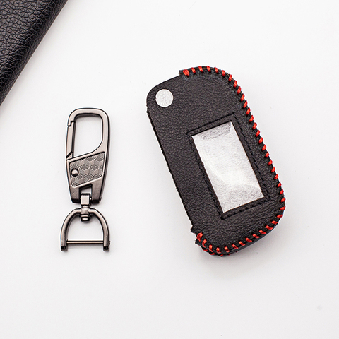 Hot Sale Carrying Leather Key Case  for Starline Folding A93 A63 A39 A93 Folding Car Flip Remote Fob Cover ► Photo 1/5
