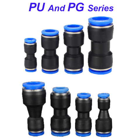 Pneumatic Fittings Fitting Plastic Connector PU 4mm 6mm 8mm 10mm For Air water Hose Tube Push in Straight Gas Quick Connection ► Photo 1/4