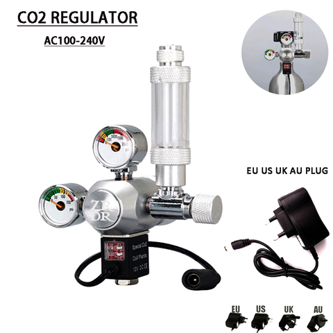 DIYAquarium CO2 regulator,With check valve Bubble counter Solenoid valve Control system kit Aquarium CO2 pressure reducing valve ► Photo 1/6