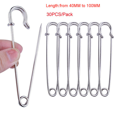 30Pcs/set Large Metal Safety Pins Blanket Pins for Jewelry Crafts ► Photo 1/6
