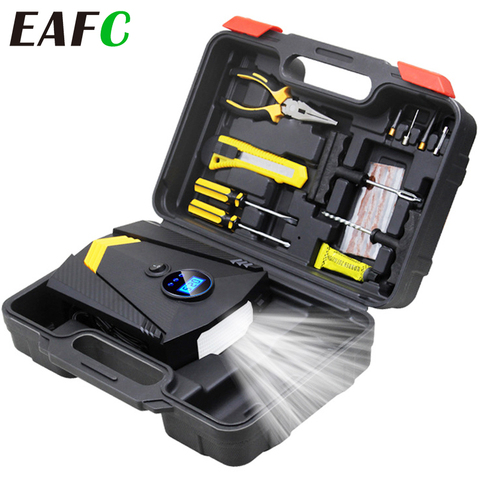 Car Tire Inflatable Pump 12V  Electric Air Compressor Portable Auto Tyre Inflator Repair Tool Box for Car Tire Tyre Inflator ► Photo 1/6