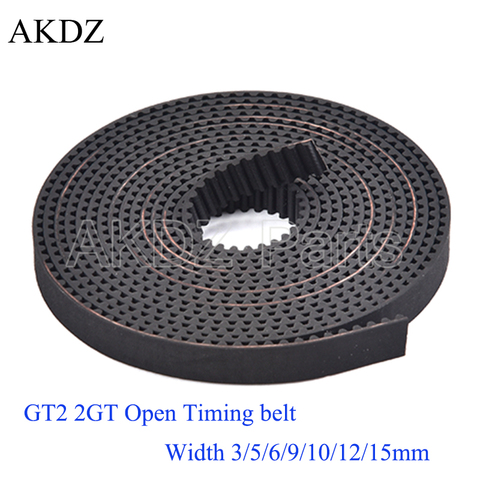 2MGT 2M 2GT Open Synchronous Timing Belt Width 3/6/9/15mm Rubber Samll Backlash GT2 2GT-3/2GT-6/2GT-9/2GT-15mm 3D Printer ► Photo 1/6