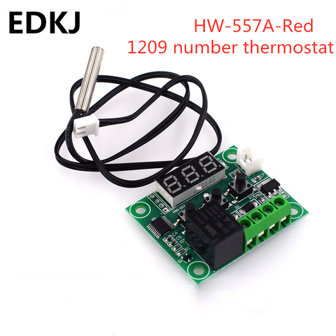 HW-557A-Red Number Display Thermostat Module High-Precision Temperature Controller 1209 Temperature Switch Micro Temperature ► Photo 1/4